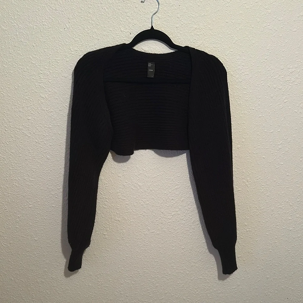 Cider Elegant Black Long Sleeve Dress and Cover - Picture 4 of 4